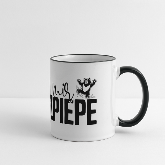 SCHNURZPIEPE - Panoramatasse - Weiß/Schwarz