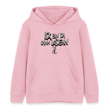 ICK BIN DA-Kinder Bio-Hoodie - Hellrosa