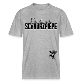 SCHNURZPIEPE - Relaxed Fit Unisex Bio-T-Shirt - Grau meliert