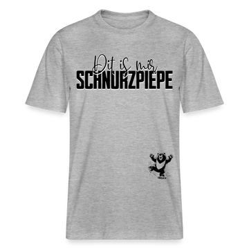 SCHNURZPIEPE - Relaxed Fit Unisex Bio-T-Shirt - Grau meliert