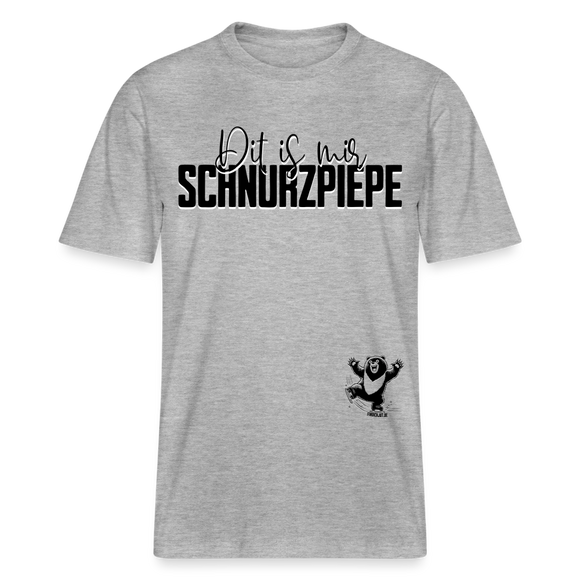 SCHNURZPIEPE - Relaxed Fit Unisex Bio-T-Shirt - Grau meliert