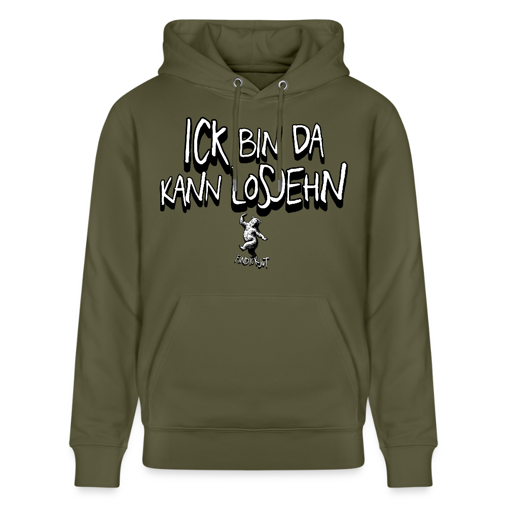 ICK BIN DA-Unisex Bio-Hoodie - Khaki Grün