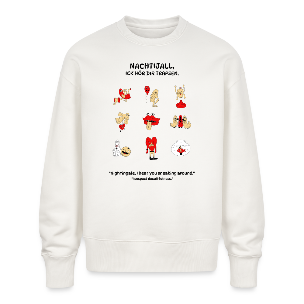 NACHTIJALL-Unisex Oversize Bio Pullover - OFF WHITE