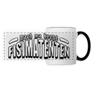 Berliner Spruch-FISIMATENTEN-Panoramatasse - Weiß/Schwarz