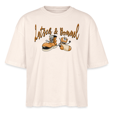 LATSCH UND BOMMEL - Frauen Boxy Bio-T-Shirt - Naturweiß