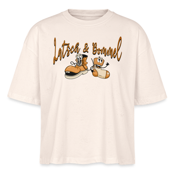 LATSCH UND BOMMEL - Frauen Boxy Bio-T-Shirt - Naturweiß