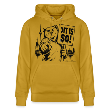 Berlin Souvenir Hoodie -DIT IS SO! – Unisex Bio-Hoodie mit Berliner Bär - Ocker