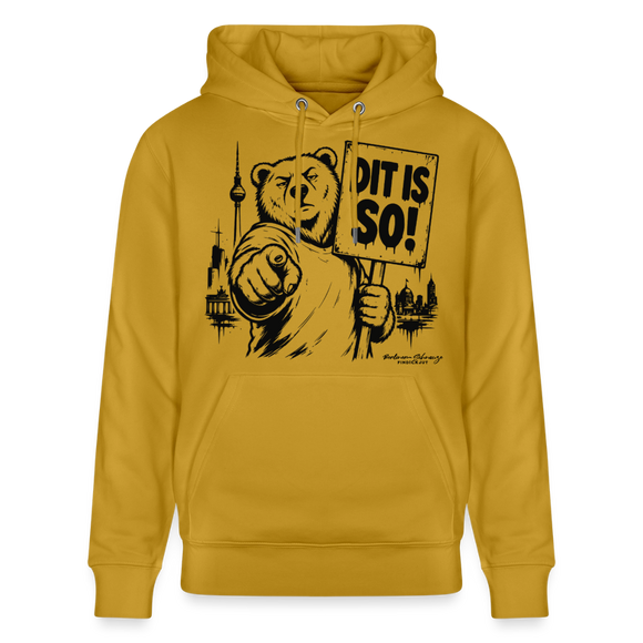 Berlin Souvenir Hoodie -DIT IS SO! – Unisex Bio-Hoodie mit Berliner Bär - Ocker