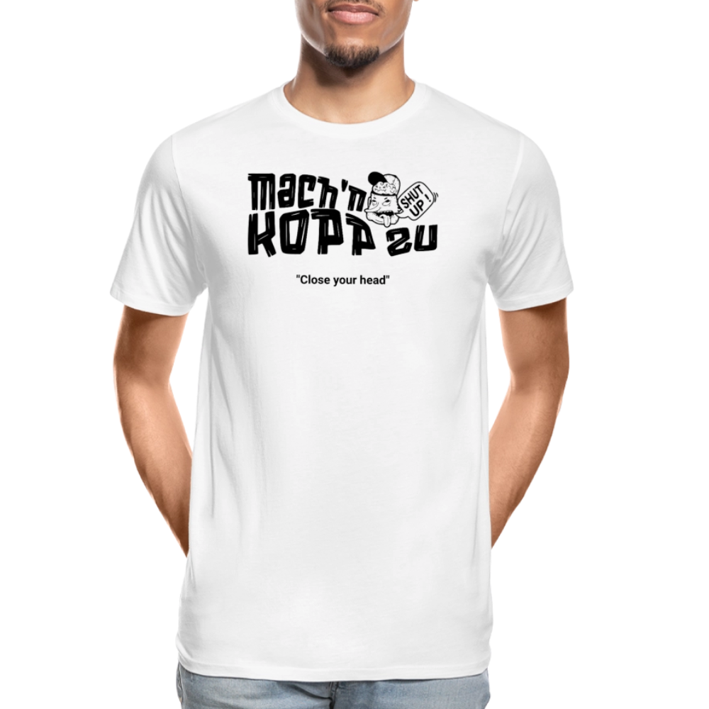 MACH N KOPP ZU-Männer Premium Bio T-Shirt - Weiß