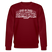 Berliner Spruch-MACH MA KEENE FISIMATENTEN-Unisex Bio-Sweatshirt  - weisser Print auf Burgunderrotem Stoff
