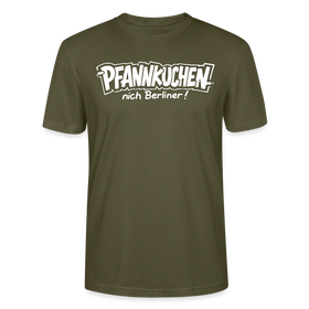 witziges Berlin Shirt-PFANNKUCHEN, NICH BERLINER-Unisex T-Shirt BIO - Khaki