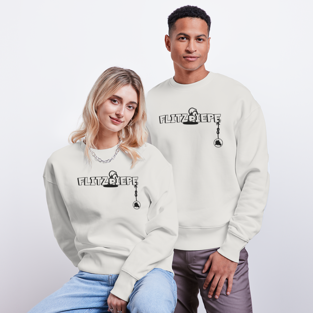 EINE FLITZPIEPE - Unisex Oversize Bio Pullover - OFF WHITE