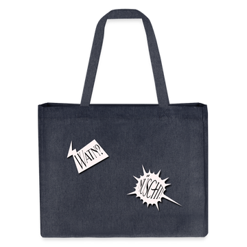 WATN? NÜSCHT!-Der Print in kultiger Berliner Schnauze auf der grossen Einkaufstasche - midnight Blue