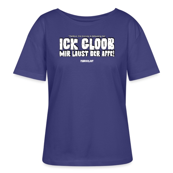 ICK GLOOB MIR LAUST DER AFFE-Rundhals Frauen Bio-T-Shirt - Dämmerung