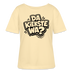 DA KIEKSTE WA?-Rundhals Frauen Bio-T-Shirt - Creme
