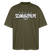 Berliner Spruch als weisser Print -Dit is mir SCHNURZPIEPE- auf Oversized Unisex Bio T-Shirt - Khaki