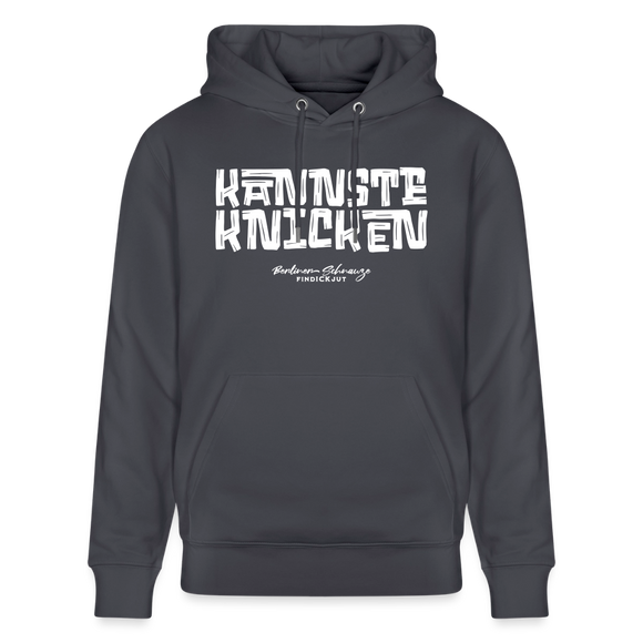 Berliner Schnauze - KANNSTE KNICKEN-Unisex Bio-Hoodie - Indigoblau