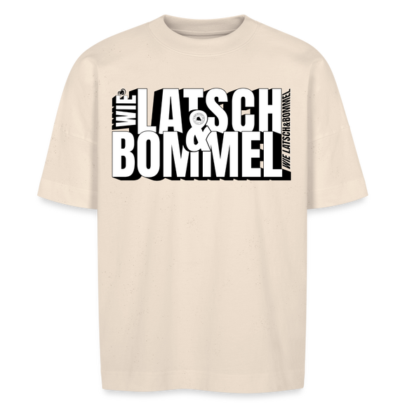 WIE LATSCH UND BOMMEL - Unisex Oversize Bio-T-Shirt - Naturweiß