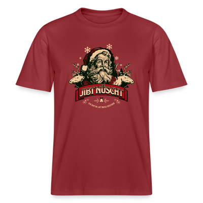 JIBT NÜSCHT - Relaxed Fit Unisex Bio-T-Shirt - Erdrot