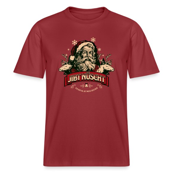 JIBT NÜSCHT - Relaxed Fit Unisex Bio-T-Shirt - Erdrot