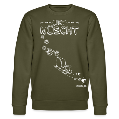 Weihnachten in Berlin25-JIBT NÜSCHT-Unisex Bio-Sweatshirt II - Khaki
