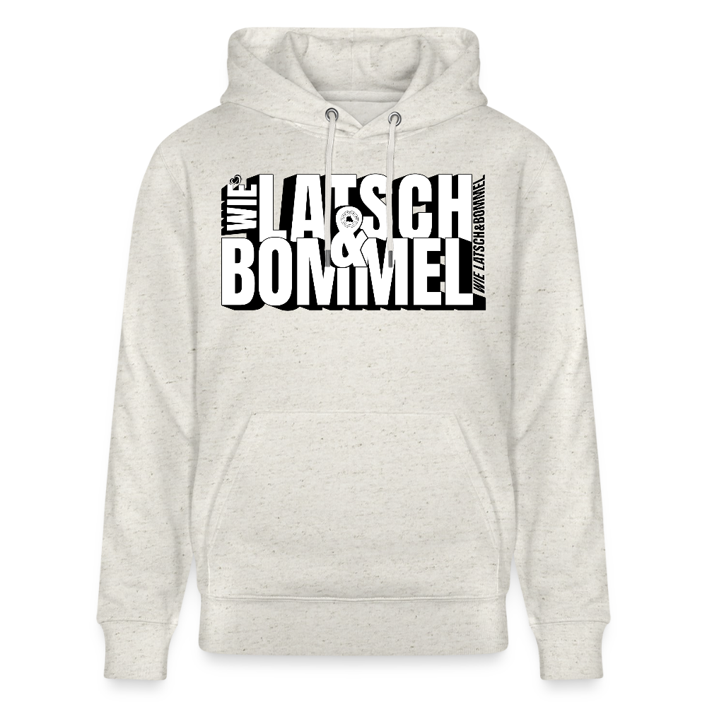 WIE LATSCH UND BOMMEL - Unisex Bio-Hoodie - Beige meliert