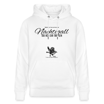 NACHTIGALL ICK HÖR DIR TRAPSEN-Unisex Bio-Hoodie - Weiß