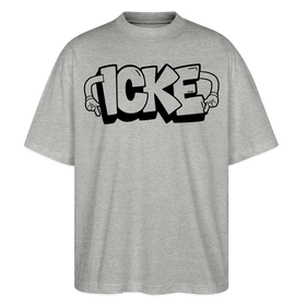 ICKE-Oversized Unisex Bio T-Shirt - Grau meliert