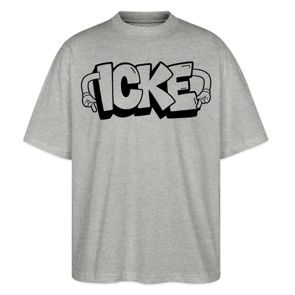 ICKE-Oversized Unisex Bio T-Shirt - Grau meliert