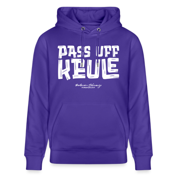 PASS UFF KEULE-Unisex Bio-Hoodie mit echt Berliner Schnauze - Purple Love 