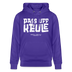 PASS UFF KEULE-Unisex Bio-Hoodie mit echt Berliner Schnauze - Purple Love 