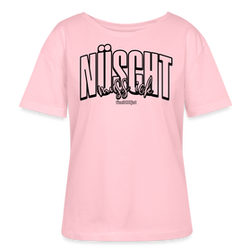 Berlin Shirt-NÜSCHT MUSS ICK25-Rundhals Frauen Bio-T-Shirt - Hellrosa