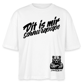 Dit is mir SCHNURZPIEPE-Frauen Boxy Bio-T-Shirt - Weiß