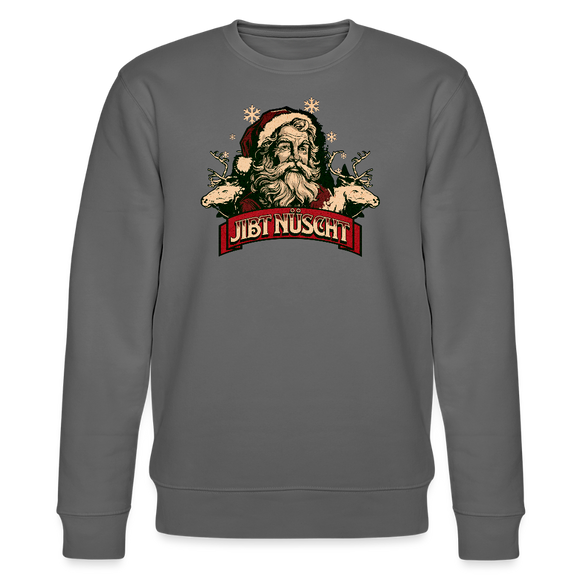 JIBT NÜSCHT zu Weihnachten in Berlin-Unisex Bio-Sweatshirt - Anthrazit