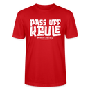 Berliner Spruch-PASS UFF KEULE-Unisex T-Shirt mit Berliner Schnauze - Rot