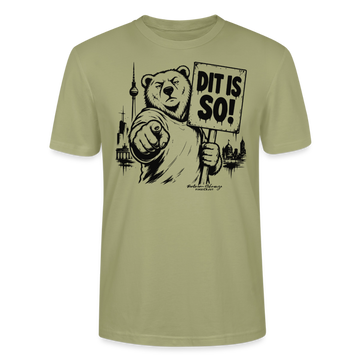Berlin Souvenir T-Shirt-DIT IS SO!- Bio Unisex T-Shirt mit Berliner Bär - Nebelgrün
