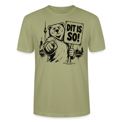 Berlin Souvenir T-Shirt-DIT IS SO!- Bio Unisex T-Shirt mit Berliner Bär - Nebelgrün