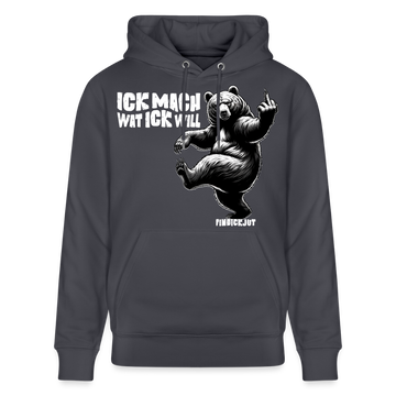ICK MACH WAT ICK WILL-Unisex Bio-Hoodie III - Indigoblau