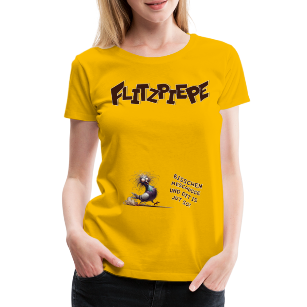 BERLINER FLITZPIEPE - Frauen Premium T-Shirt - Sonnengelb