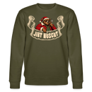 JIBT NÜSCHT-Der Anti-Geschenke-Unisex Bio-Sweatshirt mit Berliner Schnauze - Khaki