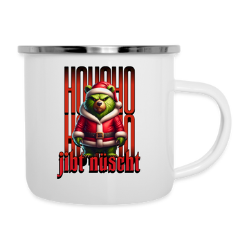 HOHOHO jibt nüscht - Emaille-Tasse - Weiß