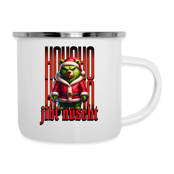 HOHOHO jibt nüscht - Emaille-Tasse - Weiß