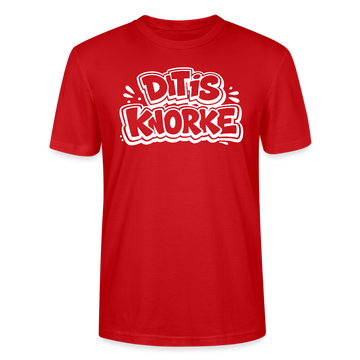 DIT IS KNORKE-Unisex T-Shirt Bio mit Berliner Schnauze - Rot