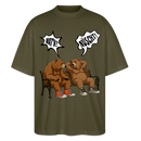 Berliner Bär Shirt mit Berliner Schnauze-WATN? NÜSCHT-Oversized Unisex Bio T-Shirt - Khaki