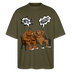 Berliner Bär Shirt mit Berliner Schnauze-WATN? NÜSCHT-Oversized Unisex Bio T-Shirt - Khaki