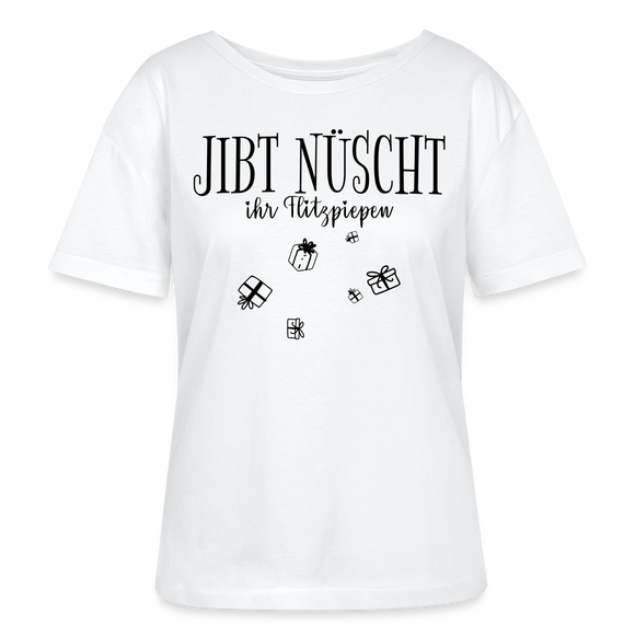 JIBT NÜSCHT IHR FLITZPIEPEN-Rundhals Frauen Bio-T-Shirt - Weiß
