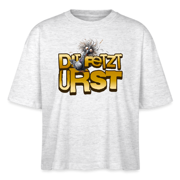 DIT FETZT URST - Frauen Boxy Bio-T-Shirt - Weiß meliert