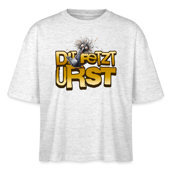 DIT FETZT URST - Frauen Boxy Bio-T-Shirt - Weiß meliert