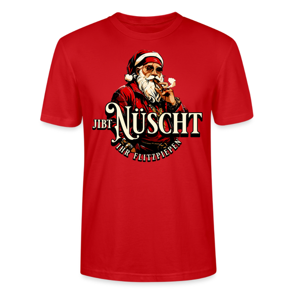 Weihnachten in Berlin-JIBT NÜSCHT IHR FLITZPIEPEN- Unisex T-Shirt BIO - Rot