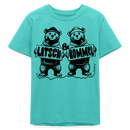 LATSCH & BOMMEL-Bio Teenager T-Shirt - Poolblau